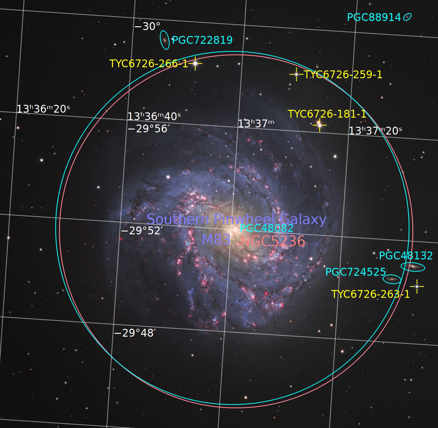 M 83 Annotated